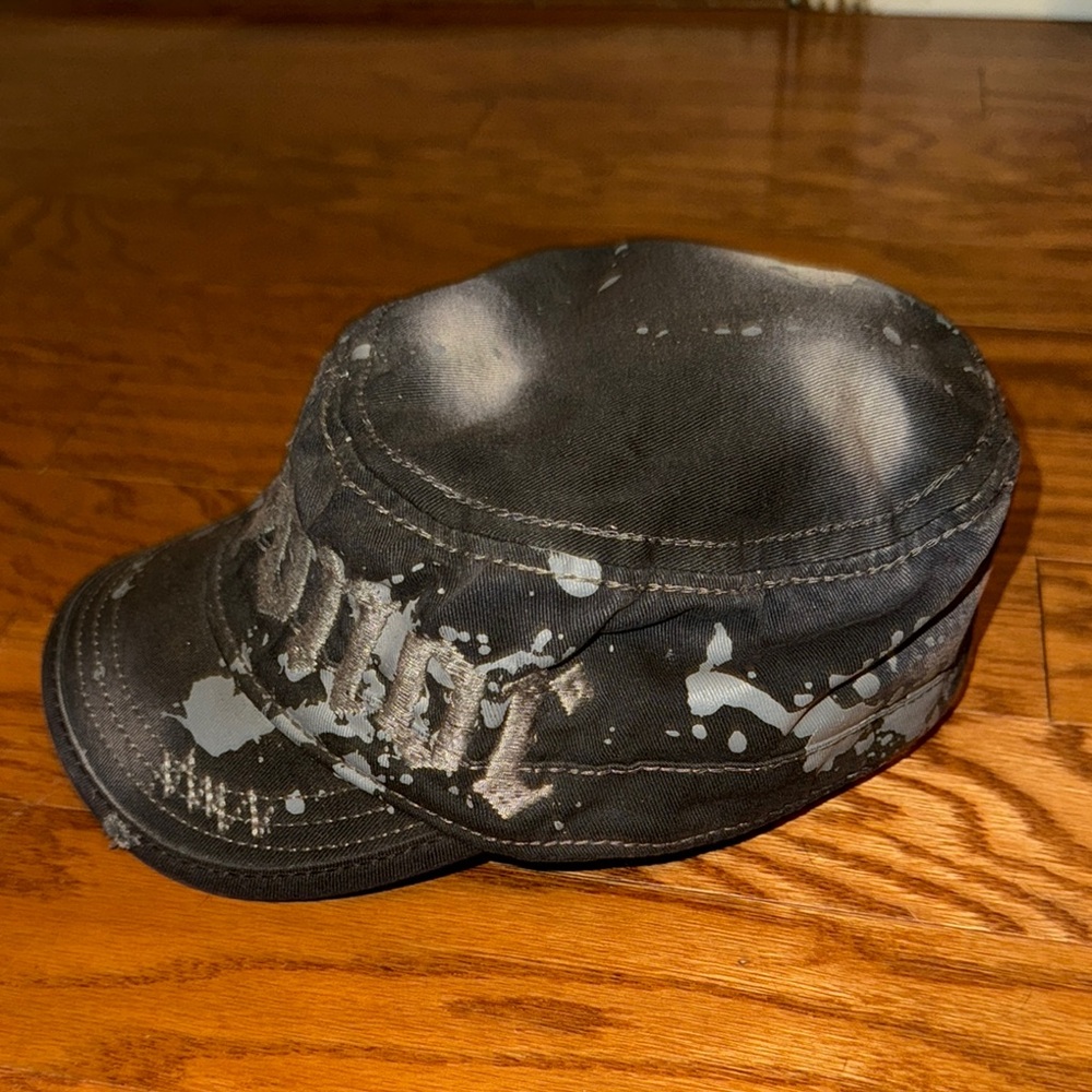 Unbranded Fitted Cadet Army Cap Hat Embellished and Destressed - Picture 2 of 5